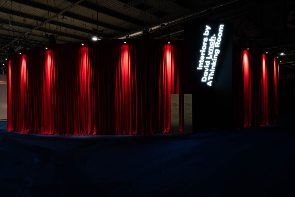 beams of red light in David Lynch's exhibit