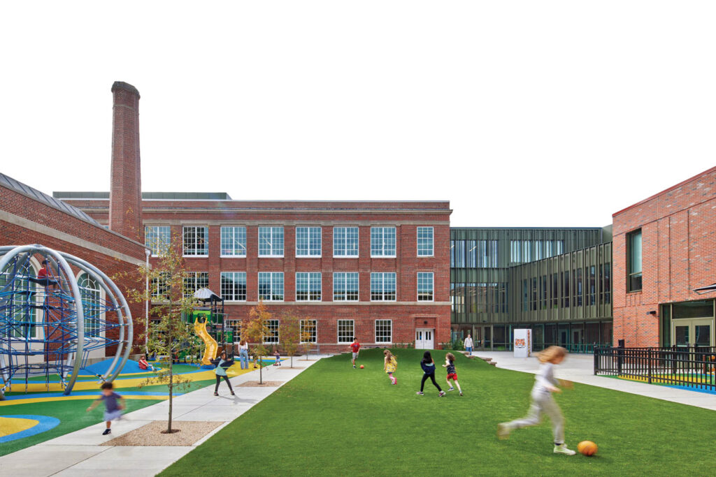 exterior of Raymond Elementary School in Washington