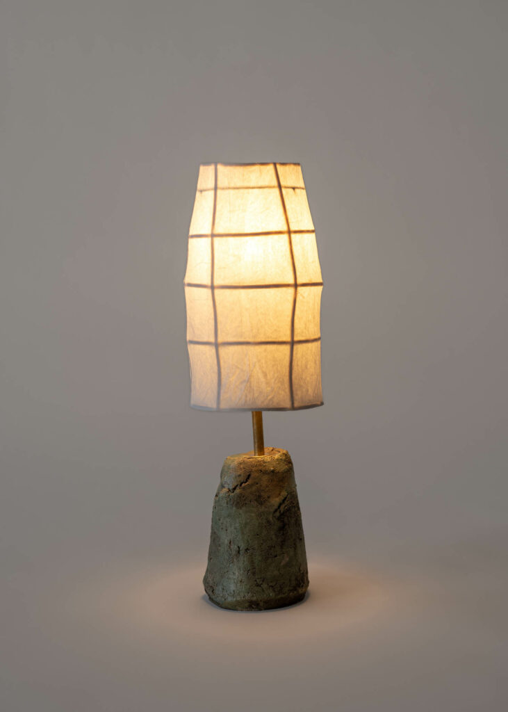 lamp with a rectangular shape and base