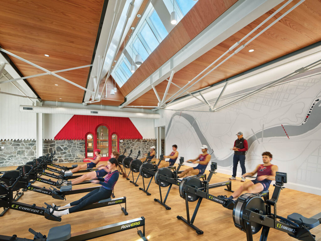 rowing machines at the UPenn boathouse